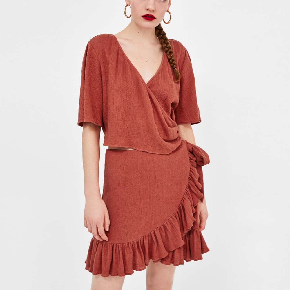 Zara Two Piece Set - Skirt and Crop Top